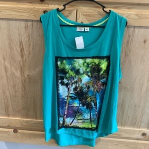 Cato NWT sleeveless tropical shirt size 22/24